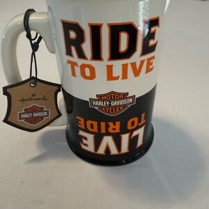 Double sided Harley-Davidson Black and Orange Ride Mug